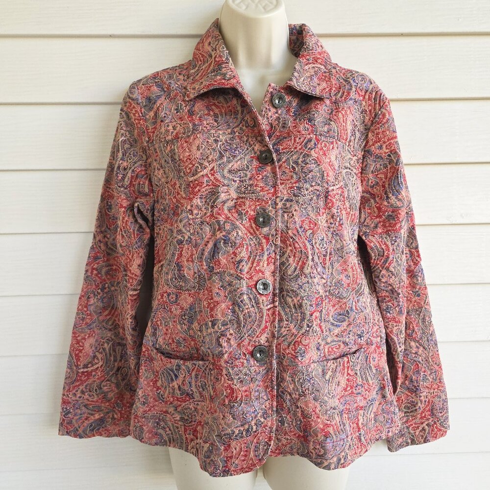 ANALOGY light weight textured tapestry jacket